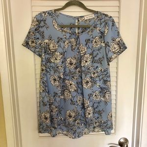Blue Floral Top